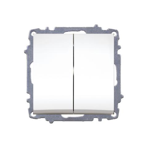 Изображение ZENA модуль белый Выключатель 2 кл