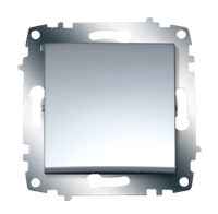 Изображение ZENA модуль серебро Выключатель 1 кл